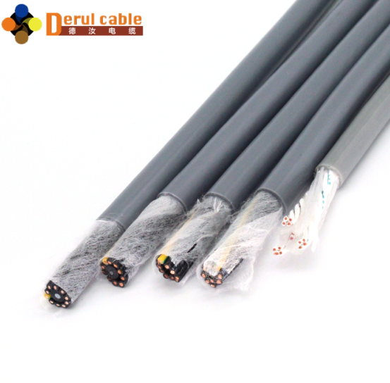 derul TRVVP 10*0.5 high flexible drag chain cable application: with corrosion and cold resistance and other functions, specially designed for cable bending design, such as lifting machinery, robots, etc.